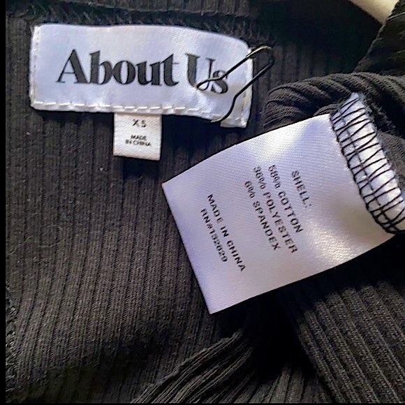 NEW REVOLVE ABOUT US STRETCH BLACK RIBBED BODYCON MIDI DRESS XS - Picture 11 of 16